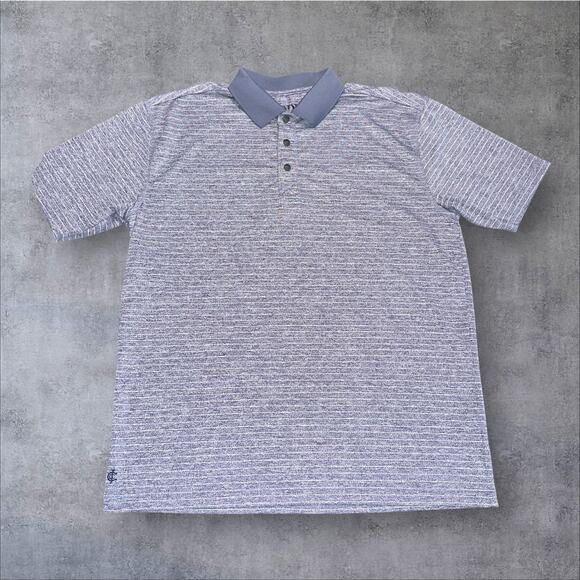 Cody James Core Men’s Medium Blue Striped Collared Lightweight Polo Shirt - Picture 1 of 6